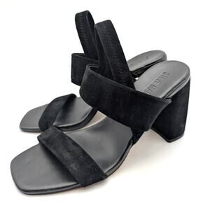Steve Madden Marbell Slingback Block Heel Sandal Women's Black Size US8M EU38.5
